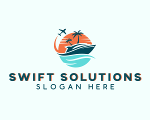 Tropical Vacation Travel logo design