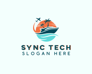 Tropical Vacation Travel logo design