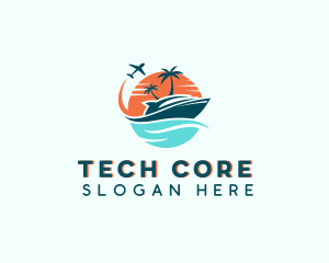 Tropical Vacation Travel logo design