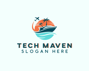 Tropical Vacation Travel logo design