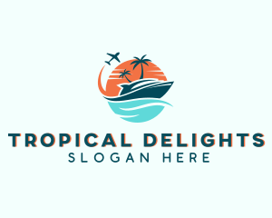 Tropical Vacation Travel logo design