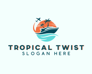 Tropical Vacation Travel logo design