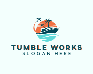 Tropical Vacation Travel logo design