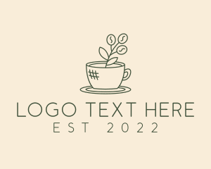 Organic Coffee Cup Cafe logo design
