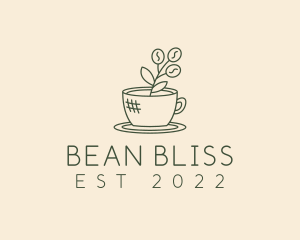 Organic Coffee Cup Cafe logo design