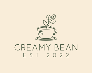 Organic Coffee Cup Cafe logo design