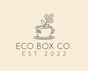 Organic Coffee Cup Cafe logo design