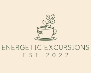 Organic Coffee Cup Cafe logo design