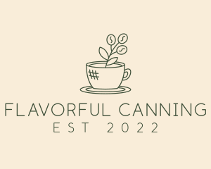 Organic Coffee Cup Cafe logo design