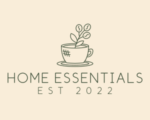 Organic Coffee Cup Cafe logo design