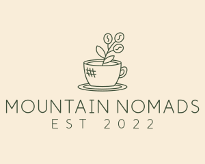 Organic Coffee Cup Cafe logo design