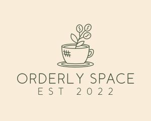 Organic Coffee Cup Cafe logo design