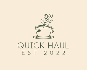 Organic Coffee Cup Cafe logo design