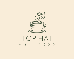 Organic Coffee Cup Cafe logo design