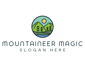 Nature Mountain Hill logo design