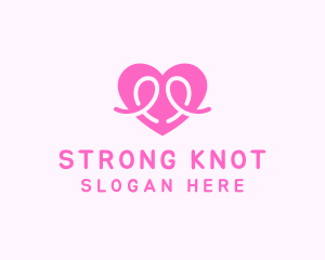 Heart Cowboy Knot logo design