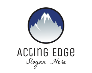 Mountain Snowcapped Alps logo design