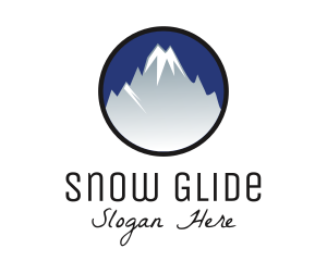 Mountain Snowcapped Alps logo design