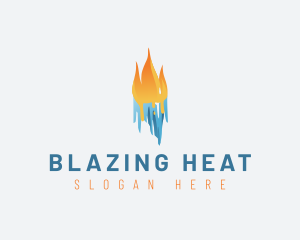 Heating Cooling Ventilation logo design