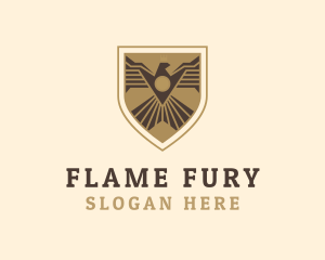 Fury Eagle Shield logo design