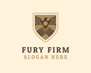 Fury Eagle Shield logo design