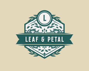 Botanical Leaf Ornament logo