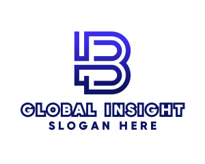 Modern Digital Letter B  logo