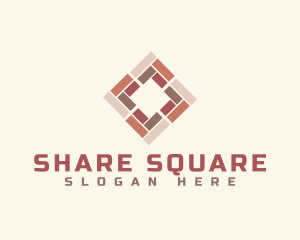 Square Wooden Tile logo design