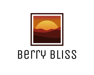 Desert Sunset Scenery logo design