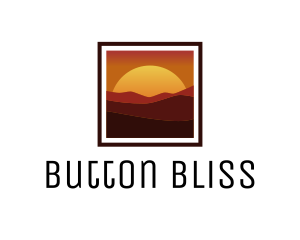 Desert Sunset Scenery logo design