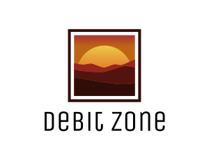 Desert Sunset Scenery logo design