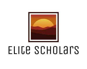 Desert Sunset Scenery logo design