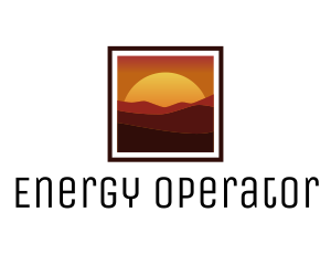 Desert Sunset Scenery logo design