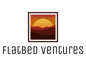 Desert Sunset Scenery logo design