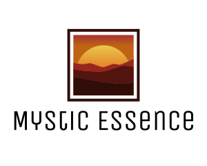 Desert Sunset Scenery logo design