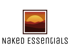 Desert Sunset Scenery logo design