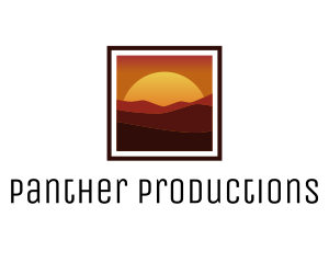 Desert Sunset Scenery logo design