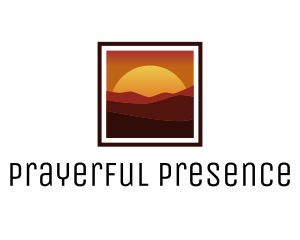 Desert Sunset Scenery logo design