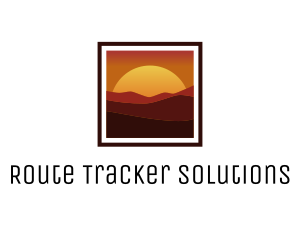 Desert Sunset Scenery logo design