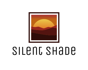 Desert Sunset Scenery logo design