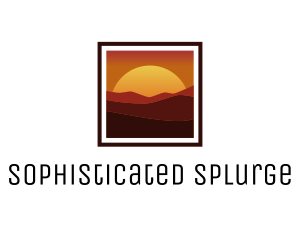 Desert Sunset Scenery logo design