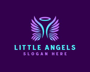 Angelic Wing Halo logo design