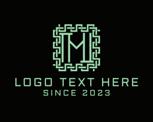 Digital Maze Letter M  logo