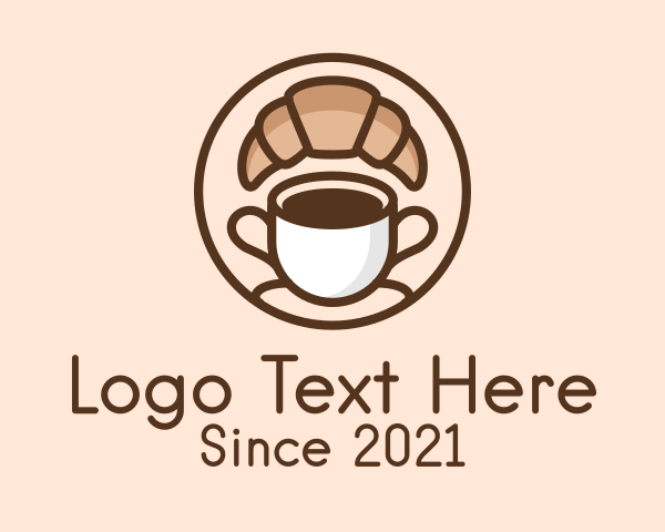 Croissant logo example 1