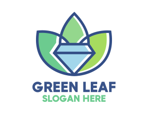 Leaf Tulip Gem logo design