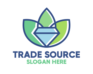 Leaf Tulip Gem logo design