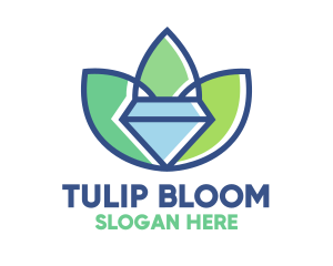 Leaf Tulip Gem logo