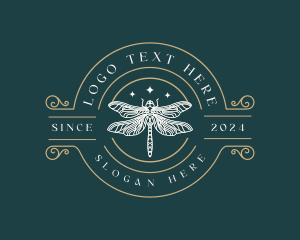 Decorative Dragonfly Insect logo