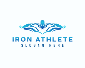 Swimming Sports Club Athlete logo design