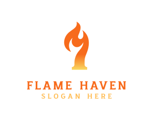 Fire Flame Number 7 logo